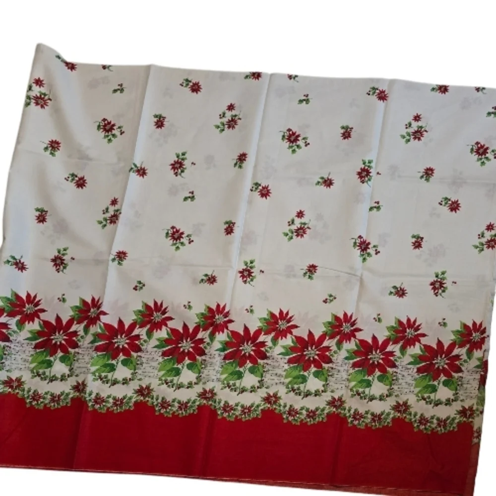 Festive Poinsettia Holiday Towel